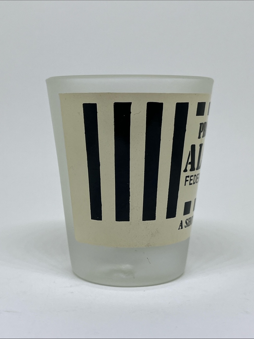 Alcatraz 'Property of Alcatraz' Black and Cream Shot Glass - Picture 3 of 4